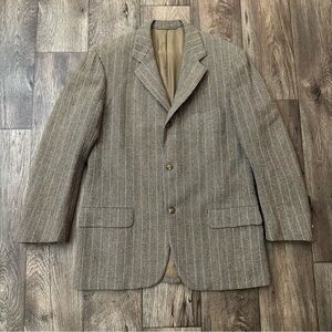 The Andover Shop Men’s Suit Blazer Striped Brown Tan